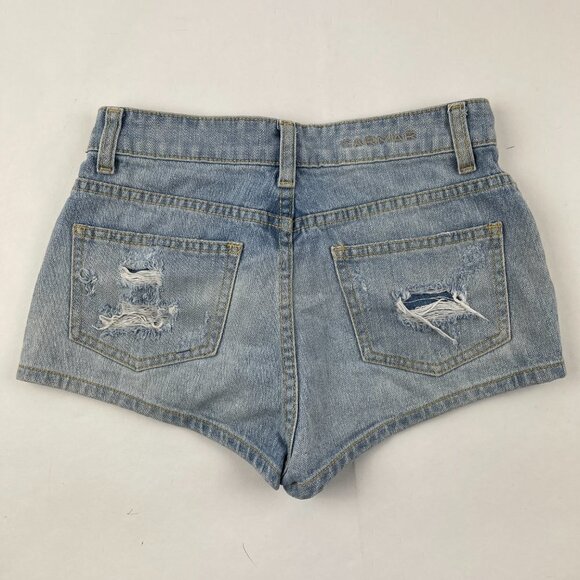Carmar Jean Shorts Womens Size 25 Blue Denim Distressed - Picture 8 of 9